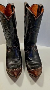 tony lama lizard boots pointed toe