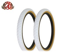 2 ALTA Bike Tire 20"x 2.125" COMP III Tread White/Gum Sidewall BMX Tire Bicycles