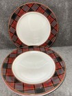 Spode Christmas Tree TARTAN 10 1/2” Dinner Plates Set of 4 NWT