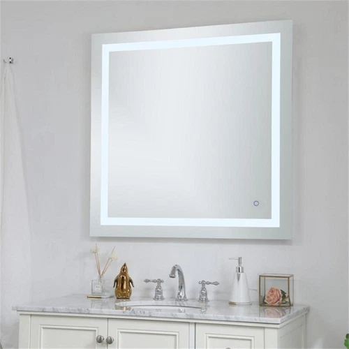 Elegant Decor Helios 36" Square Hardwired LED Bathroom Mirror with Touch Sensor - Picture 2 of 8