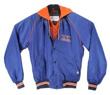 Vintage Auburn University Jacket Men's Blue Orange Medium Made in USA The Game