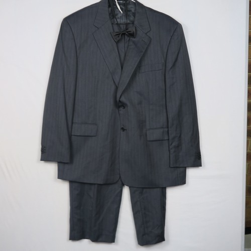 Fletcher Jones Mens 2 Piece Set Suit & Pants 117S or 50 Grey Striped RRP$399 - Picture 2 of 17