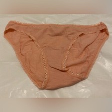 Victoria  s Secret Pink Striped Cotton Bikini Size M NEW