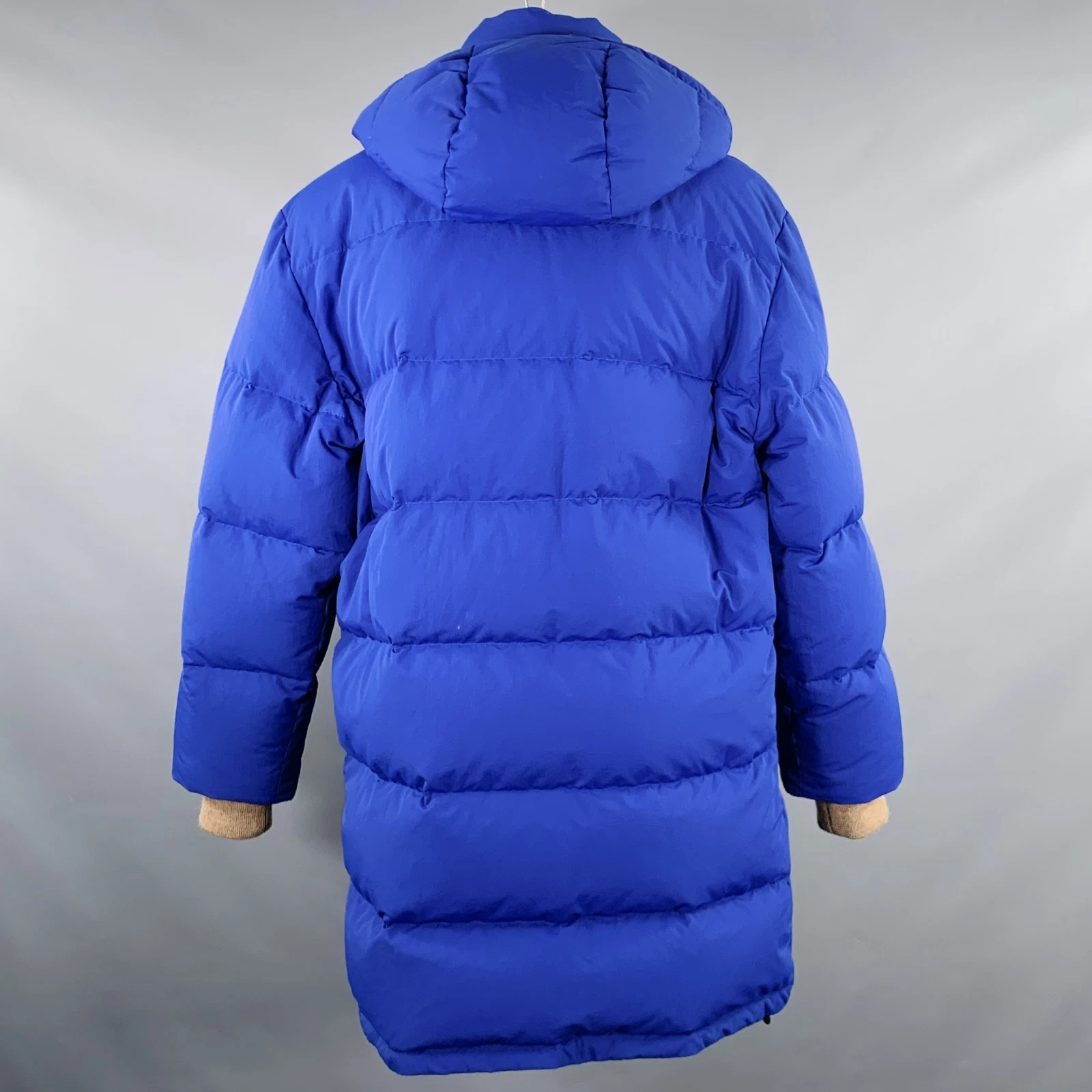 Cappotto GUCCI 2018 taglia 36 blu rosso poliammide puffer piumino d'oca con cappuccio