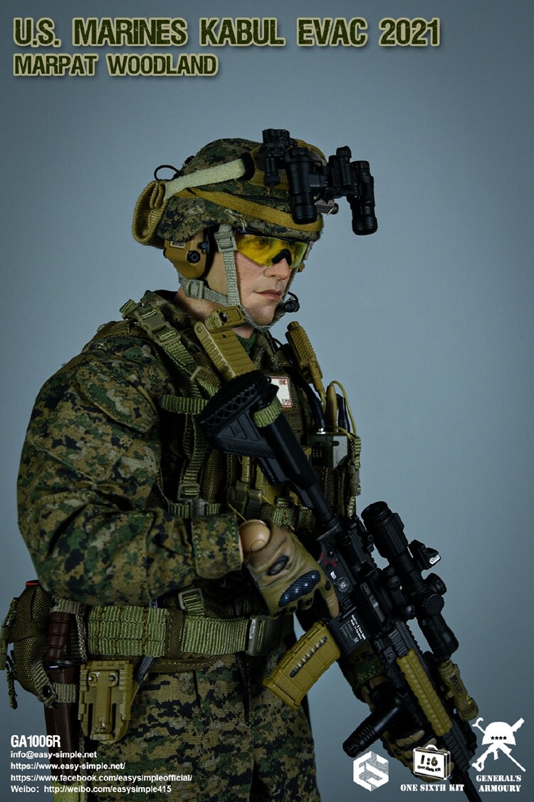 Easy&simple Us Marines Kabul Evac Marpet Woodland 1/6 Action Easy&simple Us Marines Kabul Evac Marpet Woodland 1/6 Action