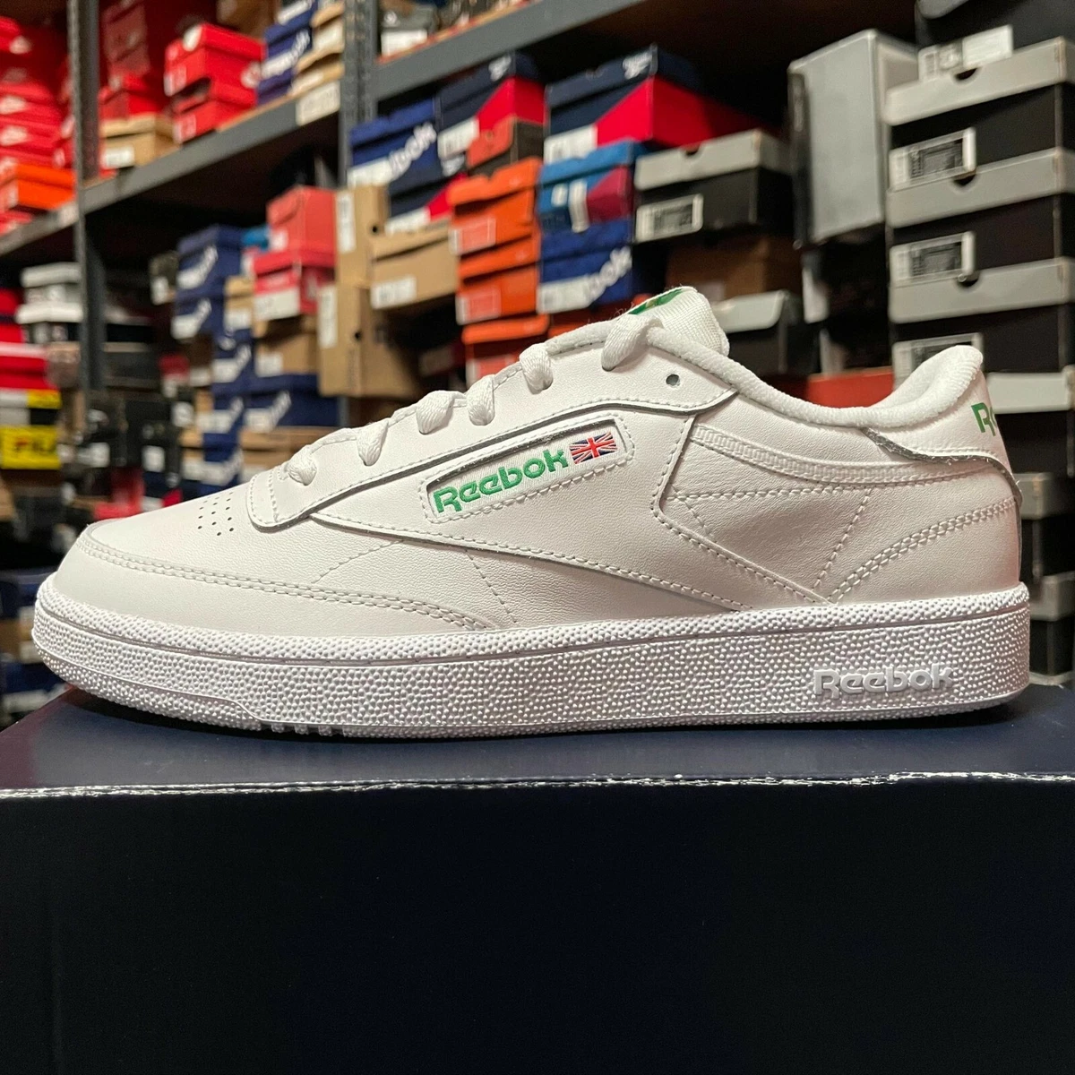 Brød Tøm skraldespanden Muligt REEBOK CLUB C 85 WHITE/GREEN AR0456 MEN SHOES SNEAKER | eBay