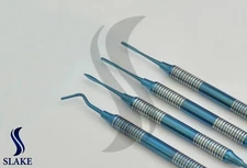 Dental Periotome Extraction Ligament Periodontal Periotomes Set Blue Titanium CE