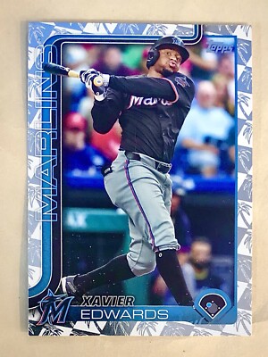 2025 Topps Series 1 Baseball Spring Training Foil Xavier Edwards #258 Miami