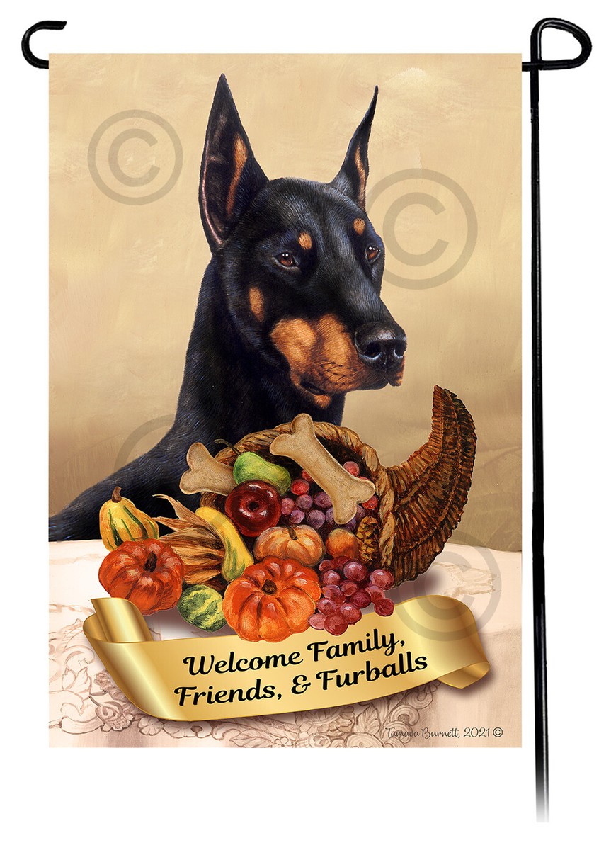 Doberman Pinscher Thanksgiving Garden Flag | eBay
