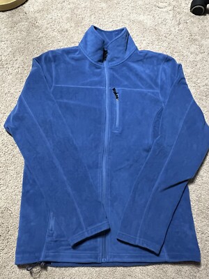 Eastern Mountain Sports EMS Men's M Blue Sweater Fleece Front Zip