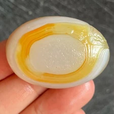 Natural Sardonyx Agate Alxa Gobi Eye Energy Quartz Crystal Chakra Reiki Healing