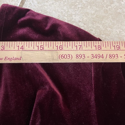 VTG Robbie Bee Velvet Dress Women 18W Burgundy Red Sexy Whimsygoth Dark Romantic - Picture 7 of 9