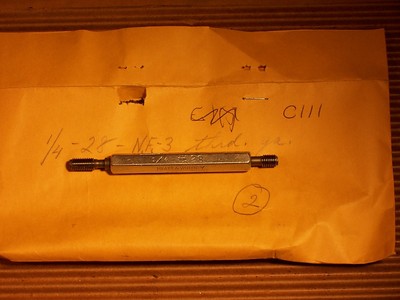 VERY GOOD COND 1/4-28NF-3 GO/NOGO THREAD GAGE C111