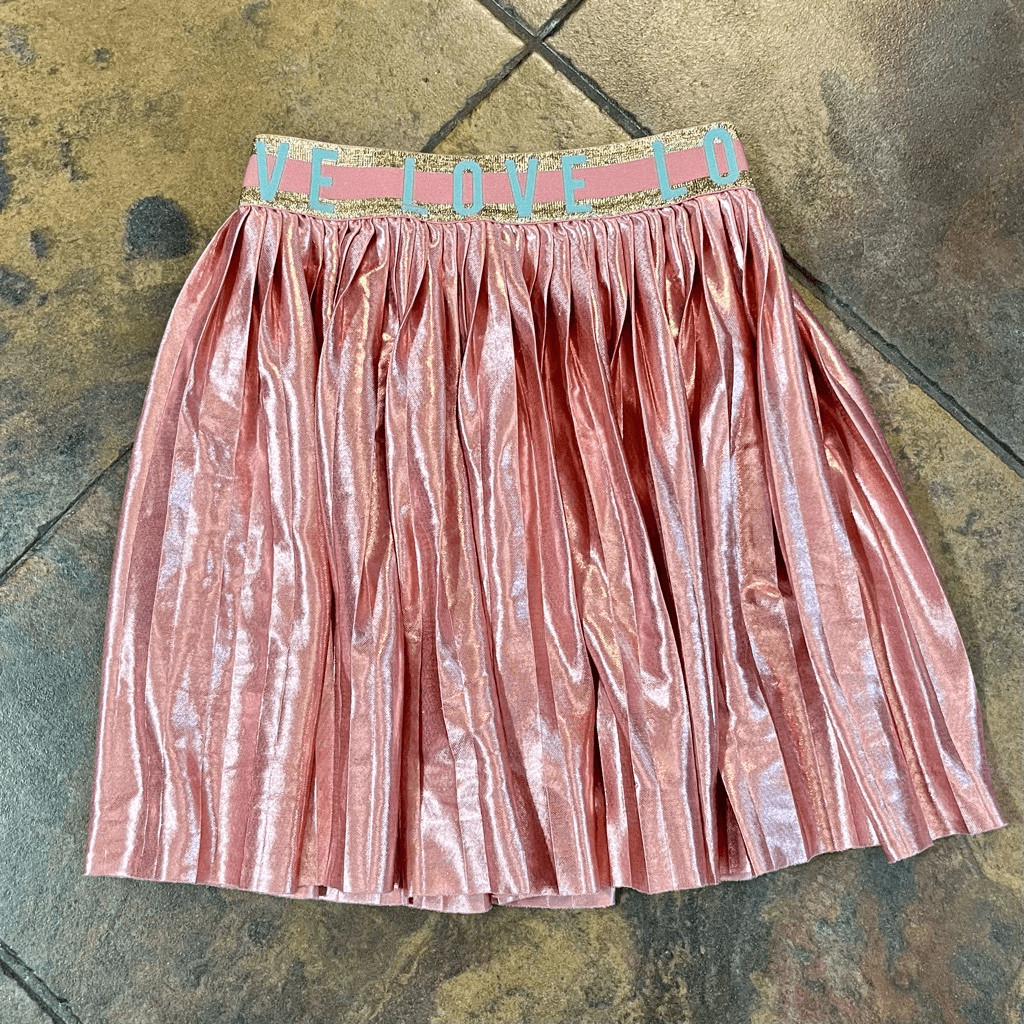 Girls Skirt Bundle 365 Kids Pink Shimmery Skirt, Under Armour Black Skort 6, 6X image 7