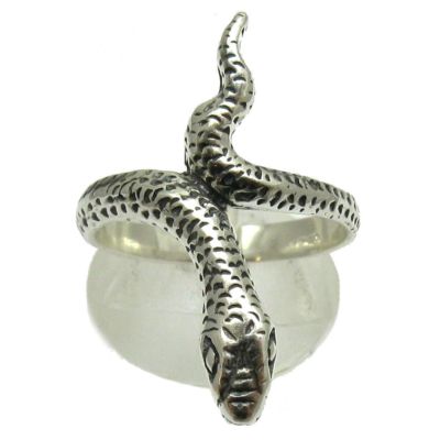 Echt Sterling Silber Ring Schlange gepunzt massiv 925 Handarbeit nickelfrei