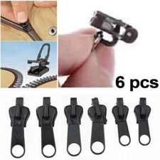 Fix Zipper Zip Slider Repair Instant Kit Removable Rescue Replacement Pack of 6P