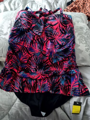WOMENS TUMMY CONTROL SWIMSUIT swimdress SIZE 16 GEORGE BNWT new