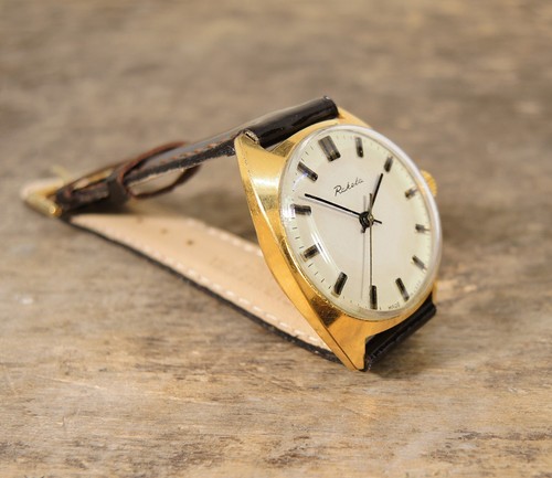 Vintage Soviet Men's Watch Raketa - USSR Gold Mechanical Wrist Watch - AU10 - Picture 4 of 8