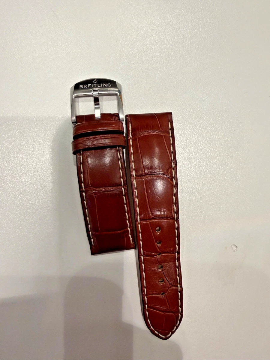 BREITLING ブラウン レザーベルト 22-20 Breitling Brown Leather Wristwatch Bands for sale | eBay