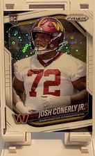 2025 Panini Prizm - Rookies Josh Conerly Jr. #382 White Disco Prizm (RC)