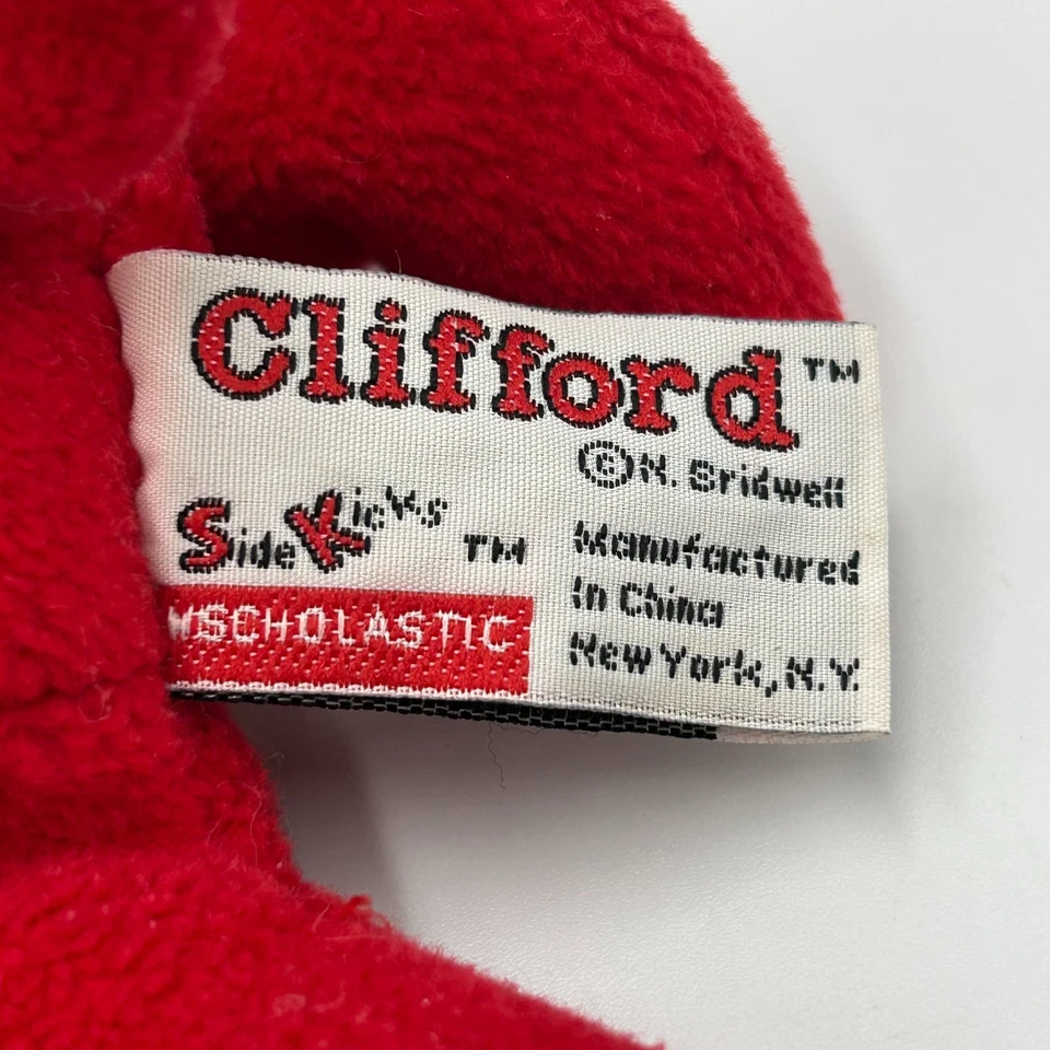 "Juguete de peluche de colección Clifford the Big Red Dog 1997 6"" Scholastic Side Kicks" Foto 3 de 4