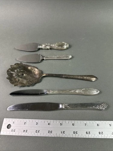 Mixed Lot 5 Sterling Silver Handles Estate Find NR