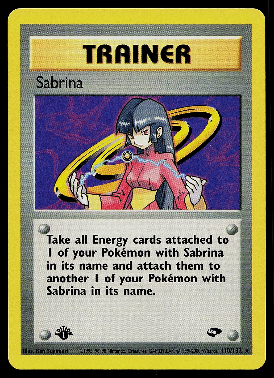Pokemon Card - Sabrina Gym Challenge 110/132 Rare 1st Edition
