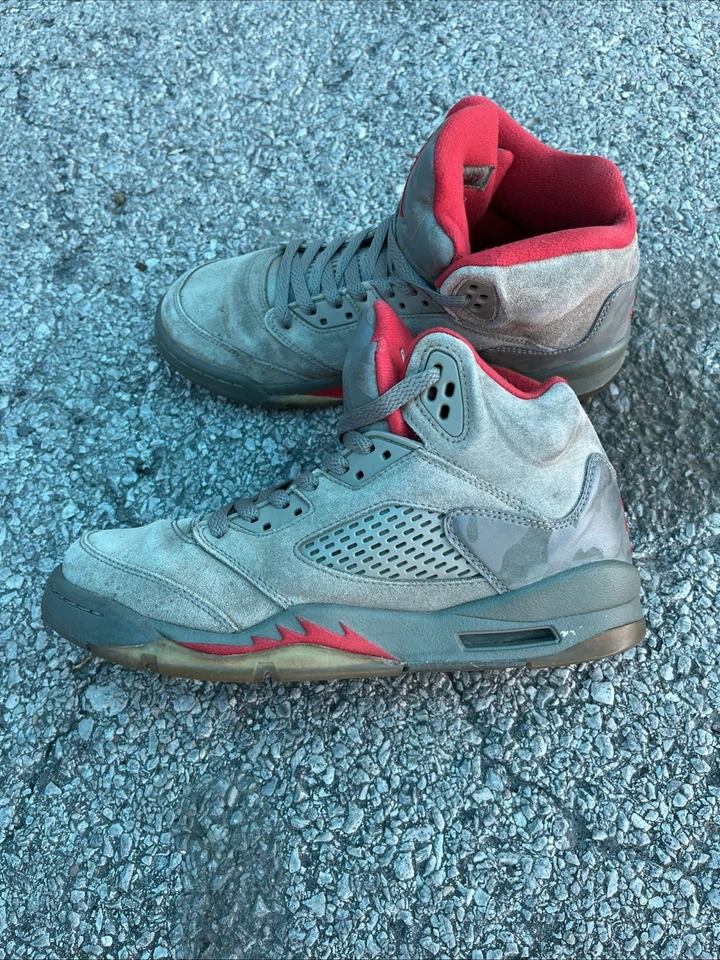 Nike Air Jordan 5 V Estuco Camuflaje Rojo Fuego GS Grade School talla 7Y Foto 3 de 4