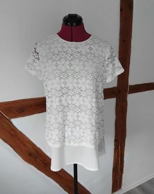 Bluse mit Häkeldetails,cremeweiß, Promod, Größe S
