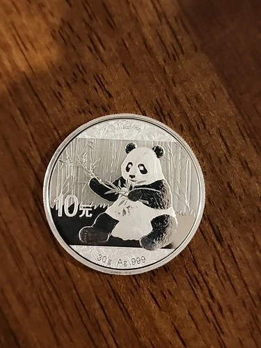 .999 Fine Silver Round 30 Grams 2017 Chinese Silver Panda 10 Yuan Coin