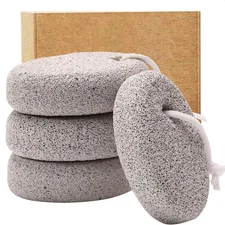 4Pack Natural Pumice Stone Lava Pedicure Tools Hard Skin Callus Remover for Feet