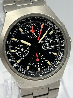 Sinn 157Ti Fliegerchronograph Titan Lemania 5100 + Original Vintage Box