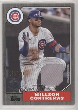 2022 Series 1 1987 Topps Baseball Relics Black 131/199 Willson Contreras r0j
