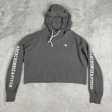 Abercrombie Fitch Cropped Hoodie Sweatshirt Women Sz S Cozy Soft Y2KGym Train