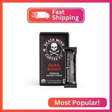 Death Wish Coffee Instant Dark Roast Coffee Packets, Bold Intense Blend of Ara