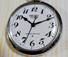 SEIKO Suwa Seikosha Precision Manual Hand-Winding Pocket Watch 21 Jewels Vintage