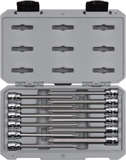 3/8 Inch Drive Long Torx Bit Socket Set, 12-Piece (T10-T60)