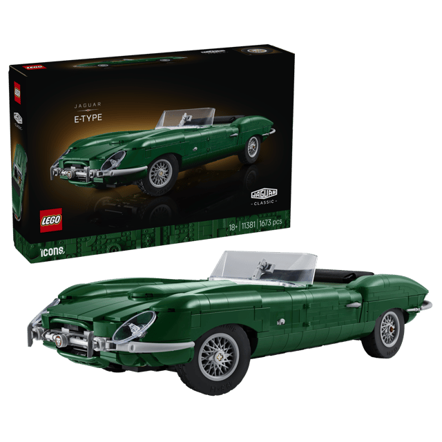 Lego Icons Verde 6588531 Lego® Icons™ Jaguar E-Type; Kit Di Montaggio Per Adulti Con Auto Sportiva Classica, Motore, Cabina Di Pilotaggio E Accessori; Decorazione Spettacolare - Immagine 6