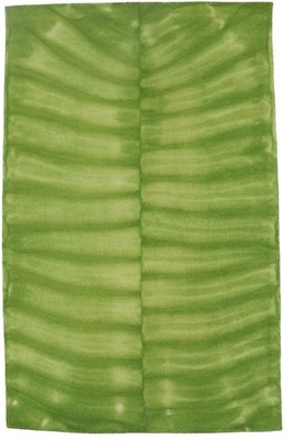 Hand-Tufted Wool Green Abstract Tie-Dye Design 5X8 Modern Rug Kids Room Carpet