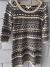 Charming Charlie  Icelandic Nordic  Sweater Dress Womens Size Medium Holiday