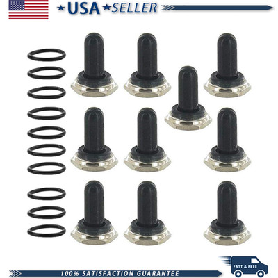 Black Rubber Rocker Toggle Switch Knob Hat 12mm Waterproof Boot CoveColor: Black