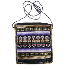 Woven Folk Peruvian Alpaca Wool Purple Ombre Crossbody Purse
