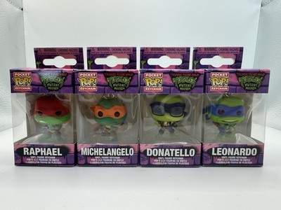 Funko Pop! TMNT Mutant Mayhem   Complete Set of 4 Keychains -New