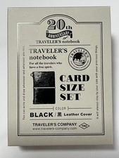 TRAVELERS Notebook Limited Card Size 20th Anniversary Set Black NEW FS JP