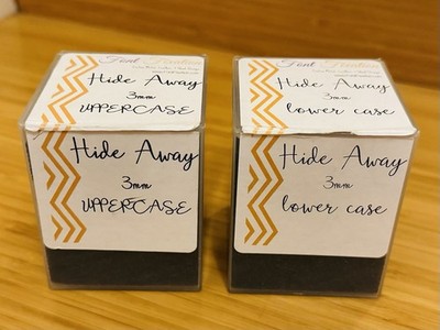 Font Fixation Hide Away 3mm uppercase + lowercase metal stamps