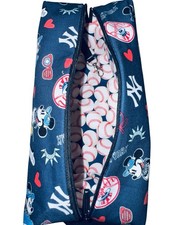 NY Yankees X Mickey Mouse Makeup Case Dopp Kit Cotton Zip Close NWT Travel Gift