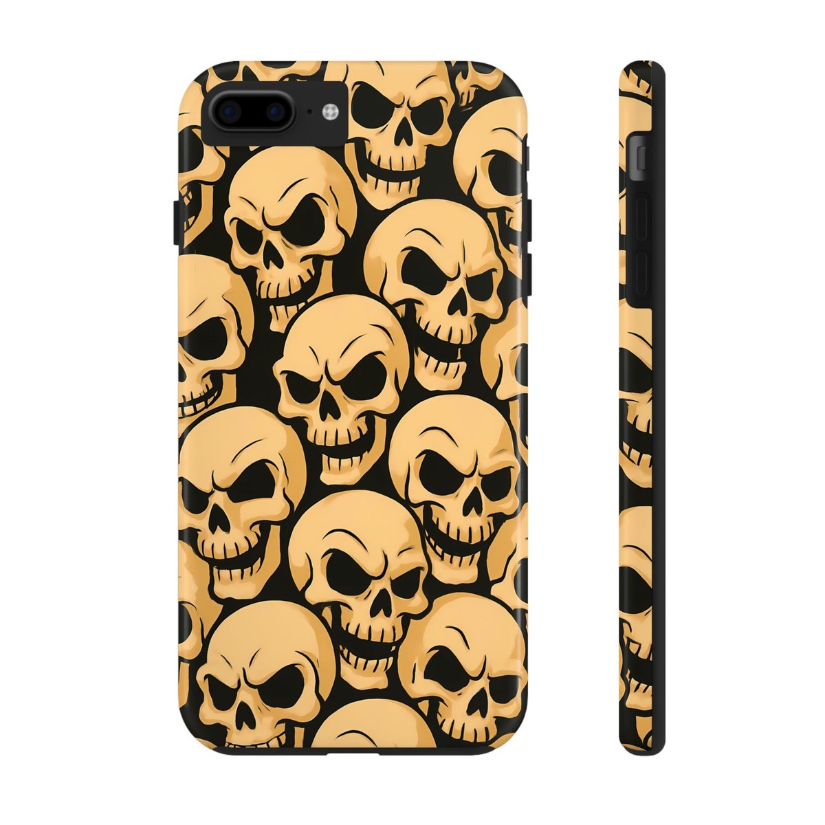 Spooky Halloween Skull Pattern Phone Case Creepy Skeleton Design Cover  iPhone