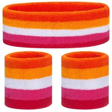 ONUPGO Sweatbands Set Headband Wristbands Neon Sports Fitness 80s Costumes Ac...