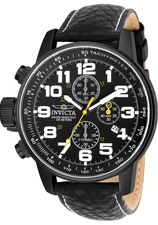 Right Hand Watch Men Chronograph Movement&Tachometer Invicta Black