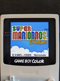 White Gameboy Color Console OLED Screen GBC Game Boy